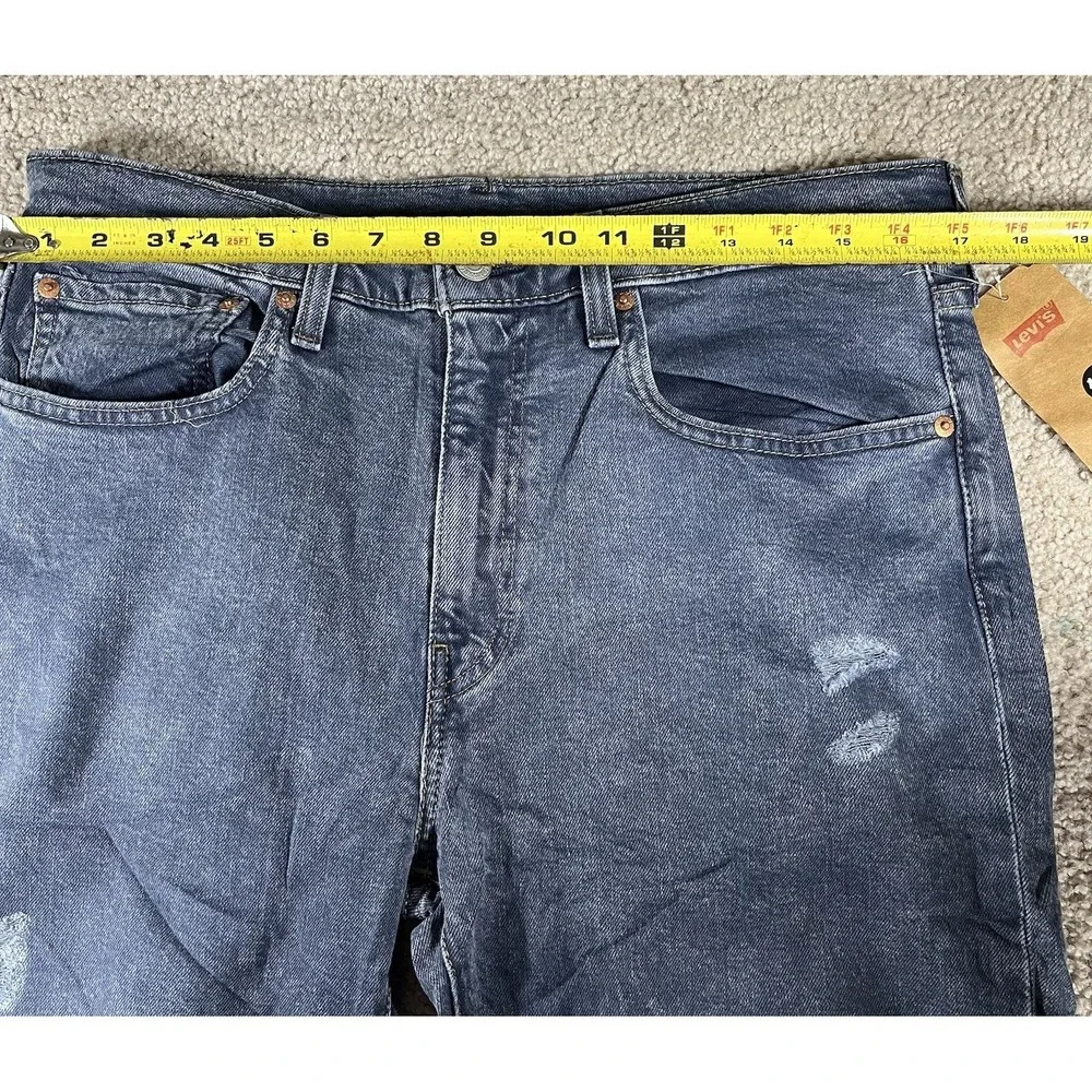 Levis 512 Slim Taper Mens DISTRESSED Denim STRETCH Jeans 34x34 FIT 34x33 NWT
